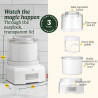 Mașină de înghețată Cuisinart Cool Scoops ICE21E, 35 W, 1,4 l, până la 20 de porții de înghețată, capac transparent cu închidere ușoară, alb