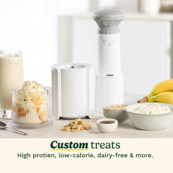 Aparat de înghețată Cuisinart Freeze Wand ICEFD10E, 250 W, 240 ml, 5 programe, fără BPA, funcționare silențioasă, alb