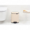 Coș de gunoi Brabantia Bo Pedal 1010077, 7 l, închidere lentă, bază cauciucată, bej