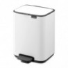 Coș de gunoi Brabantia Bo Pedal 1010117, 4 l, închidere ușoară, bază antiderapantă, alb
