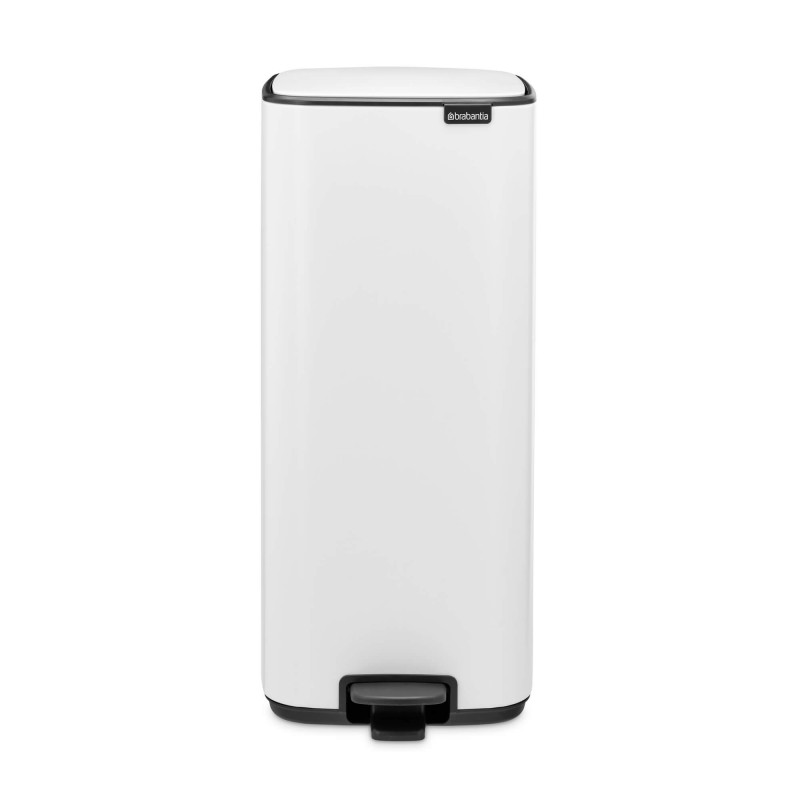 Cos de gunoi Brabantia Bo Pedal 1010120, 30 l, Inchidere usoara, Baza antiderapanta, Alb