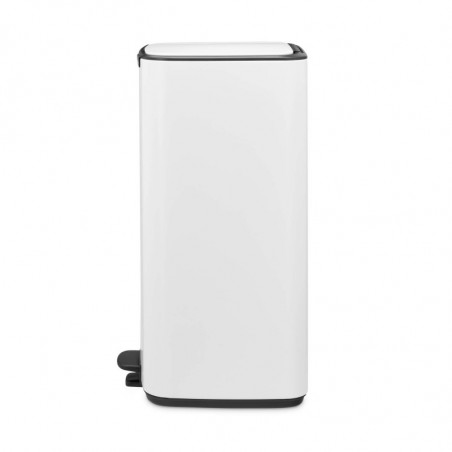 Cos de gunoi Brabantia Bo Pedal 1010120, 30 l, Inchidere usoara, Baza antiderapanta, Alb