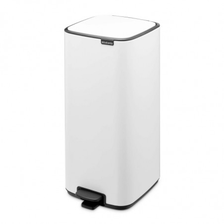 Cos de gunoi Brabantia Bo Pedal 1010120, 30 l, Inchidere usoara, Baza antiderapanta, Alb