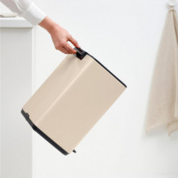 Coș de gunoi Brabantia Bo Pedal 1010123, 12 l, închidere ușoară, bază antiderapantă, bej