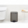 Coș de gunoi Brabantia Bo Pedal 1010127, 7 l, închidere lentă, bază cauciucată, gri închis