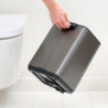 Coș de gunoi Brabantia Bo Pedal 1010127, 7 l, închidere lentă, bază cauciucată, gri închis