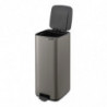 Coș de gunoi Brabantia Bo Pedal 1010129, 30 l, închidere ușoară, bază antiderapantă, gri