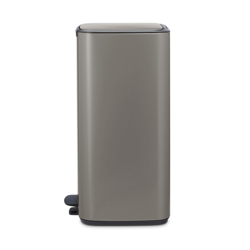 Coș de gunoi Brabantia Bo Pedal 1010129, 30 l, închidere ușoară, bază antiderapantă, gri
