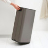 Coș de gunoi Brabantia Bo Pedal 1010129, 30 l, închidere ușoară, bază antiderapantă, gri