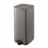 Coș de gunoi Brabantia Bo Pedal 1010129, 30 l, închidere ușoară, bază antiderapantă, gri