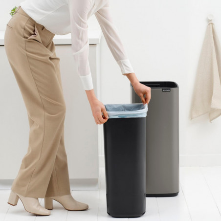 Coș de gunoi Brabantia Bo Touch 1010130, 30 l, deschidere lină și silențioasă, deschidere largă, gri