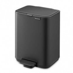 Coș de gunoi Brabantia Bo Pedal 1010131, 4 l, închidere ușoară, bază antiderapantă, finisaj mineral, gri închis