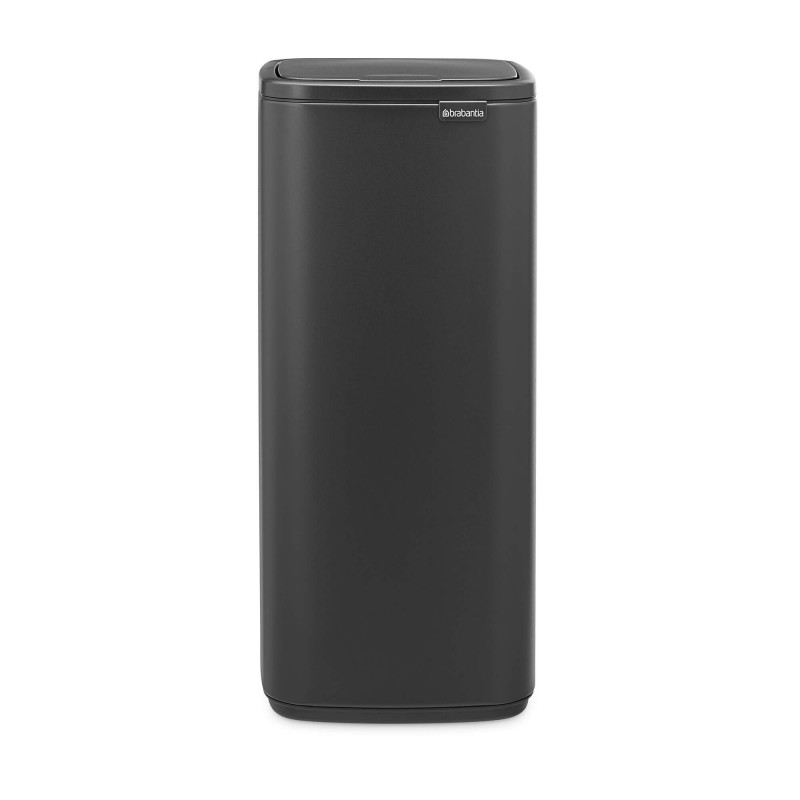 Coș de gunoi Brabantia Bo Touch 1010135, 30 l, Deschidere lină și silențioasă, Gaură mare, Acoperire minerală, Gri închis