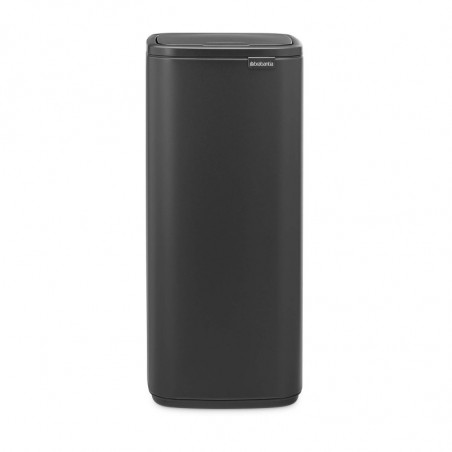 Coș de gunoi Brabantia Bo Touch 1010135, 30 l, Deschidere lină și silențioasă, Gaură mare, Acoperire minerală, Gri închis