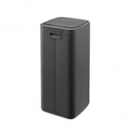 Coș de gunoi Brabantia Bo Touch 1010135, 30 l, Deschidere lină și silențioasă, Gaură mare, Acoperire minerală, Gri închis