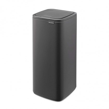 Coș de gunoi Brabantia Bo Touch 1010135, 30 l, Deschidere lină și silențioasă, Gaură mare, Acoperire minerală, Gri închis