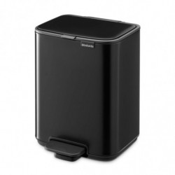 Coș de gunoi Brabantia Bo Pedal 1010136, 4 l, închidere ușoară, bază antiderapantă, negru