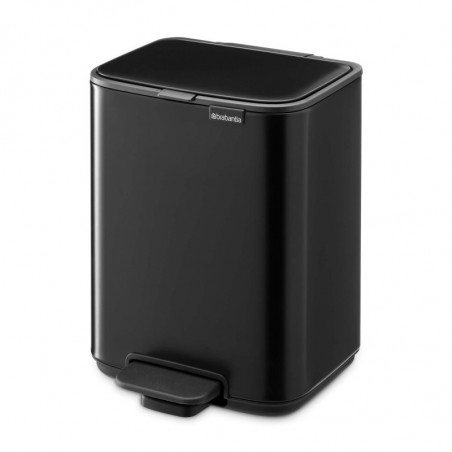Coș de gunoi Brabantia Bo Pedal 1010136, 4 l, închidere ușoară, bază antiderapantă, negru