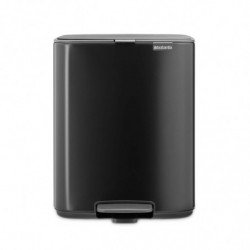Coș de gunoi Brabantia Bo Pedal 1010138, 12 l, închidere ușoară, bază antiderapantă, gri