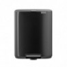Coș de gunoi Brabantia Bo Pedal 1010138, 12 l, închidere ușoară, bază antiderapantă, gri