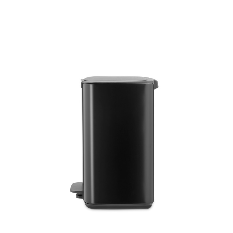 Coș de gunoi Brabantia Bo Pedal 1010138, 12 l, închidere ușoară, bază antiderapantă, gri