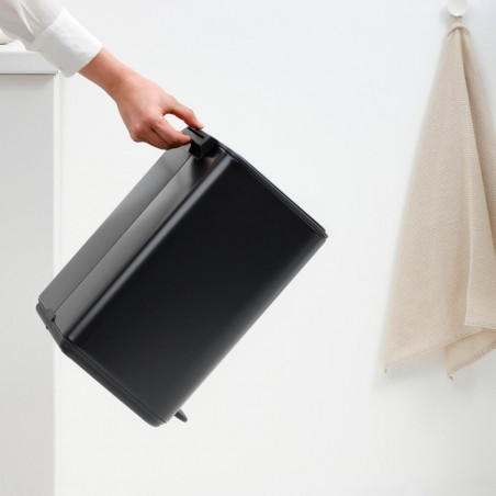 Coș de gunoi Brabantia Bo Pedal 1010138, 12 l, închidere ușoară, bază antiderapantă, gri