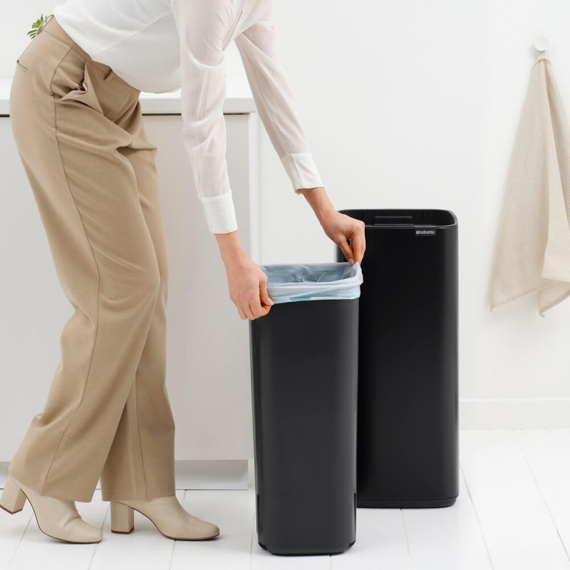 Coș de gunoi Brabantia Bo Touch 1010140, 30 l, deschidere lină și silențioasă, deschidere largă, negru