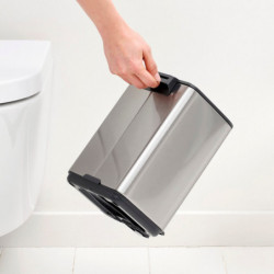 Coș de gunoi Brabantia Bo Pedal 1010141, 4 l, închidere ușoară, bază antiderapantă, rezistent la amprente, inox/mat