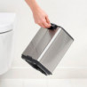 Coș de gunoi Brabantia Bo Pedal 1010141, 4 l, închidere ușoară, bază antiderapantă, rezistent la amprente, inox/mat