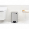 Coș de gunoi Brabantia Bo Pedal 1010142, 7 l, închidere lentă, bază cauciucată, rezistent la amprente, oțel inoxidabil