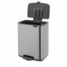 Coș de gunoi Brabantia Bo Pedal 1010143, 12 l, Închidere ușoară, Bază antiderapantă, Rezistent la amprente, Oțel inoxidabil/Mat