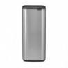 Coș de gunoi Brabantia Bo Touch 1010145, 30 l, Deschidere lină și silențioasă, Gaură mare, Rezistent la amprente, Oțel inoxidabil/Mat