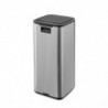 Coș de gunoi Brabantia Bo Touch 1010145, 30 l, Deschidere lină și silențioasă, Gaură mare, Rezistent la amprente, Oțel inoxidabil/Mat