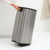 Coș de gunoi Brabantia Bo Touch 1010145, 30 l, Deschidere lină și silențioasă, Gaură mare, Rezistent la amprente, Oțel inoxidabil/Mat