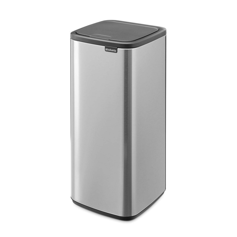 Coș de gunoi Brabantia Bo Touch 1010145, 30 l, Deschidere lină și silențioasă, Gaură mare, Rezistent la amprente, Oțel inoxidabil/Mat