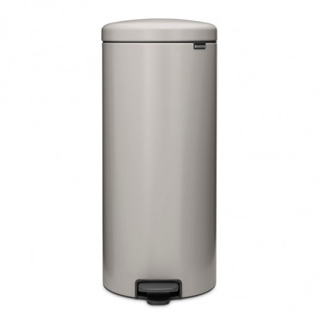 Coș de gunoi cu pedală Brabantia NewIcon 1010442, 30 l, închidere lentă, bază antiderapantă, gri deschis