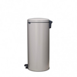 Coș de gunoi cu pedală Brabantia NewIcon 1010442, 30 l, închidere lentă, bază antiderapantă, gri deschis