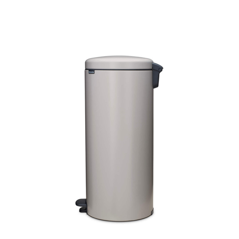 Coș de gunoi cu pedală Brabantia NewIcon 1010442, 30 l, închidere lentă, bază antiderapantă, gri deschis