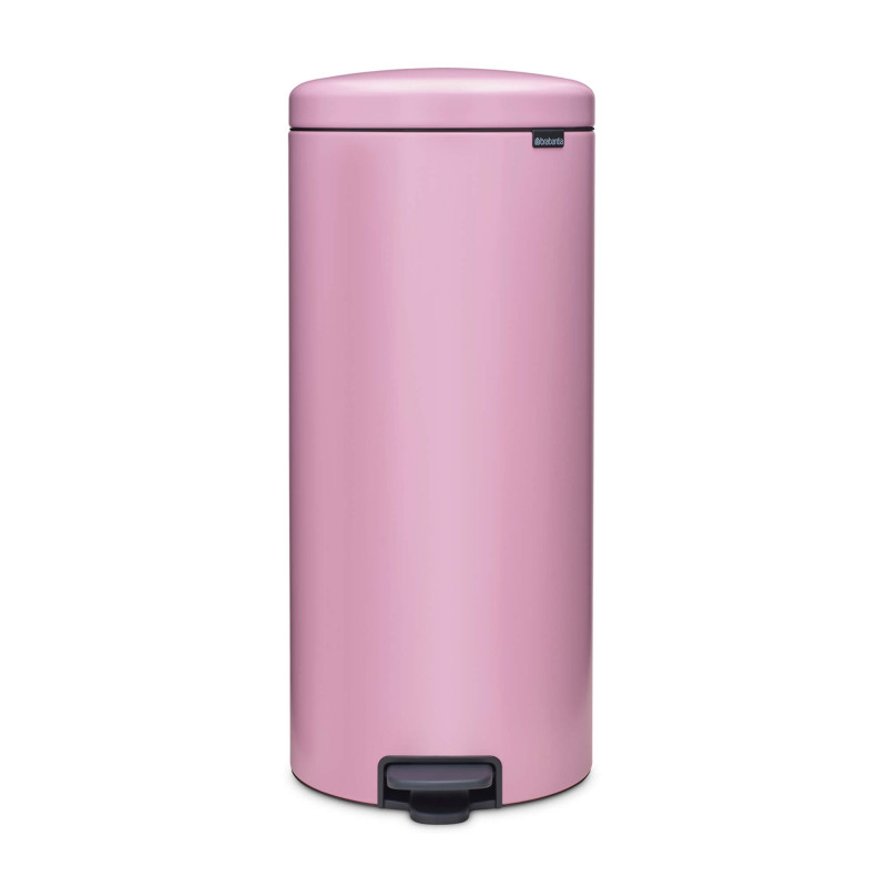 Coș de gunoi cu pedală Brabantia NewIcon 1010443, 30 l, închidere lentă, bază antiderapantă, roz