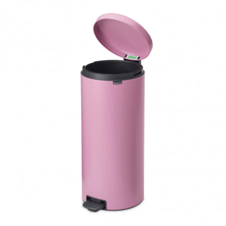Coș de gunoi cu pedală Brabantia NewIcon 1010443, 30 l, închidere lentă, bază antiderapantă, roz