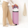 Coș de gunoi cu pedală Brabantia NewIcon 1010443, 30 l, închidere lentă, bază antiderapantă, roz