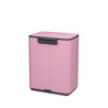 Coș de gunoi Brabantia Bo Pedal 1010446, 12 l, închidere ușoară, bază antiderapantă, roz