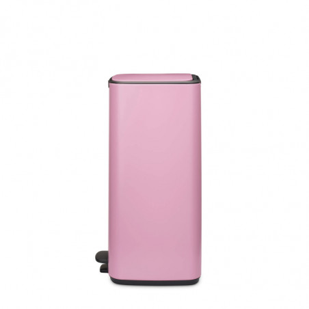 Coș de gunoi Brabantia Bo Pedal 1010447, 30 l, închidere ușoară, bază antiderapantă, roz