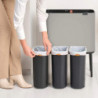 Coș de gunoi Brabantia Bo Touch 1010454, 3x11 l, deschidere lină și silențioasă, deschidere largă, gri