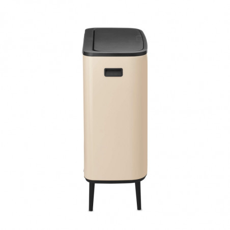 Coș de gunoi Brabantia Bo Touch Hi 1010457, 60 l, Mânere laterale, Picioare reglabile, Bej
