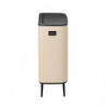 Coș de gunoi Brabantia Bo Touch Hi 1010457, 60 l, Mânere laterale, Picioare reglabile, Bej