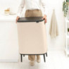 Coș de gunoi Brabantia Bo Touch Hi 1010457, 60 l, Mânere laterale, Picioare reglabile, Bej