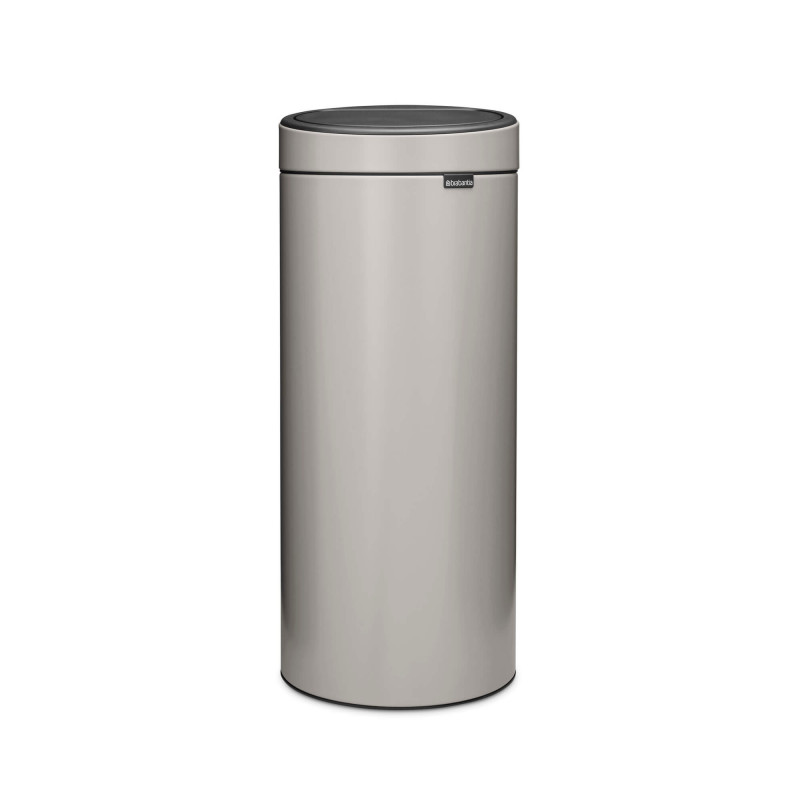 Coș de gunoi Brabantia Touch Bin New 1010459, 30 l, închidere silențioasă și lină, gri deschis