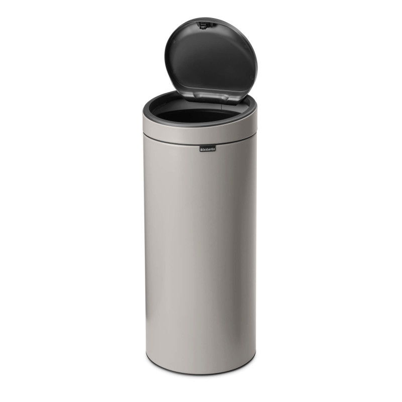 Coș de gunoi Brabantia Touch Bin New 1010459, 30 l, închidere silențioasă și lină, gri deschis