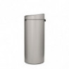 Coș de gunoi Brabantia Touch Bin New 1010459, 30 l, închidere silențioasă și lină, gri deschis
